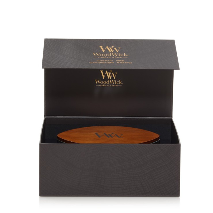 WoodWick Geschenk-Set Fireside Ellipse Kerze