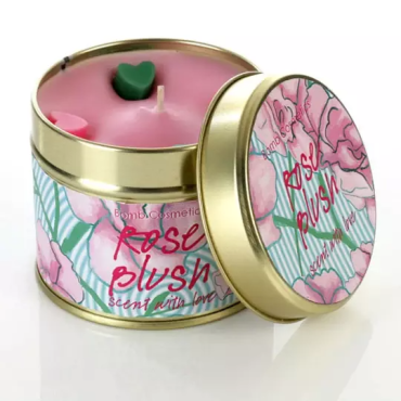 Rose Blush Zinn Kerze von Bomb Cosmetics