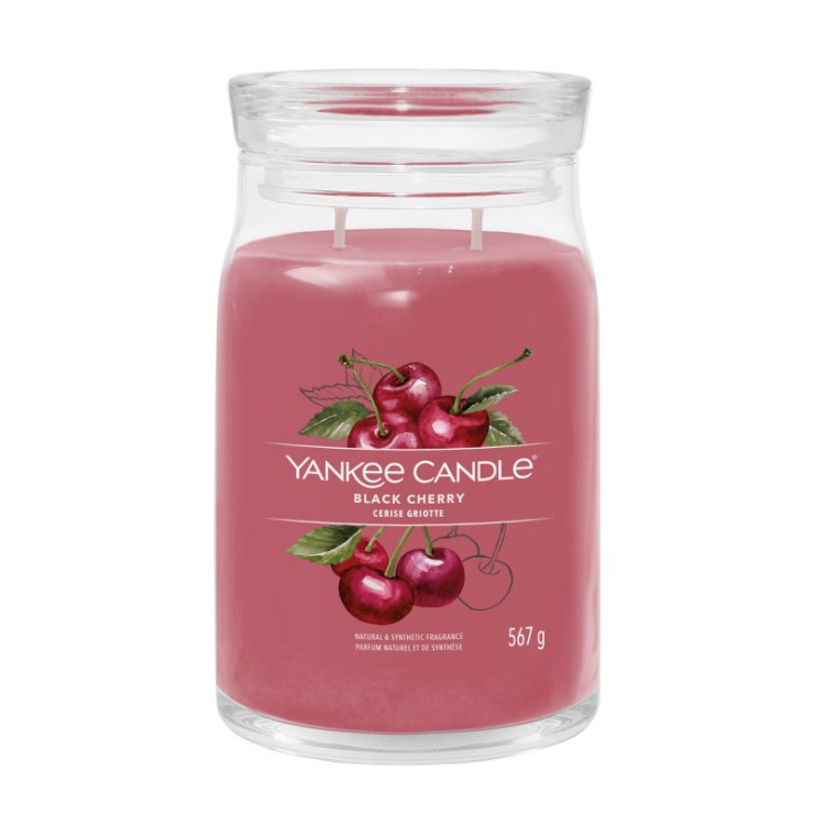 Große Signatur Black Cherry Yankee Kerze