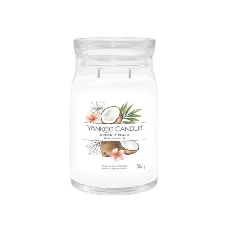 Große Signature Coconut Beach Kerze von Yankee Candle