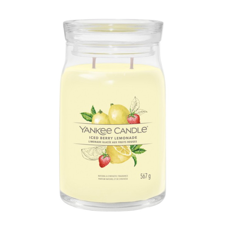 Große Signature Iced Berry Lemonade Kerze von Yankee Candle