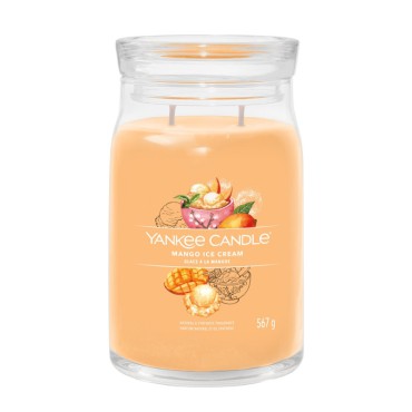 Große Signature Mango Ice Cream Kerze von Yankee Candle