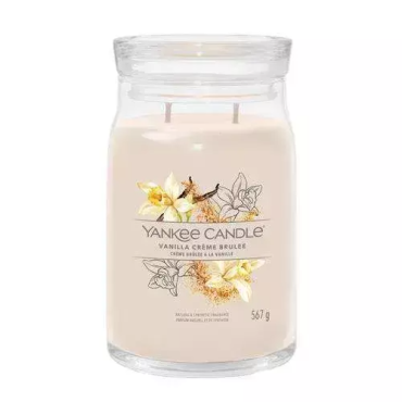 Große Signature Vanilla Creme Brulee Kerze von Yankee Candle