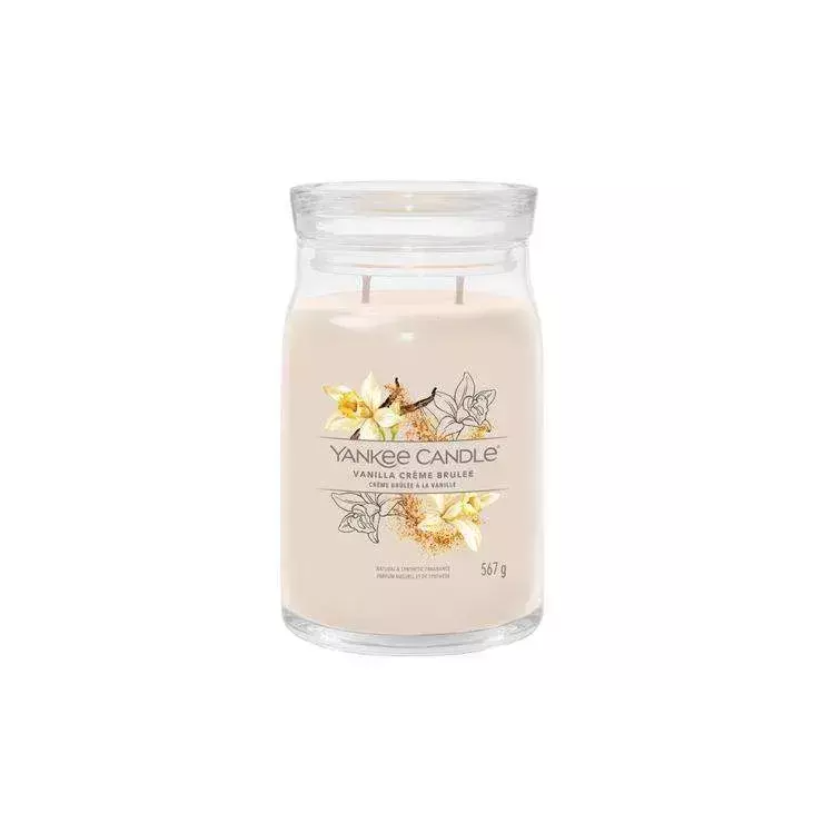 Große Signature Vanilla Creme Brulee Kerze von Yankee Candle