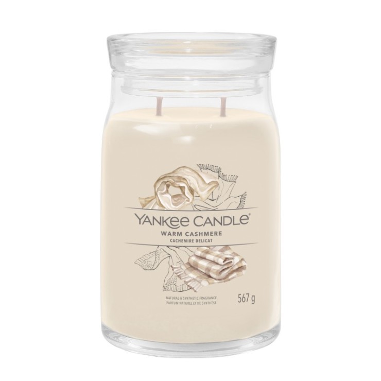 Große Signature Warm Cashmere Kerze von Yankee Candle
