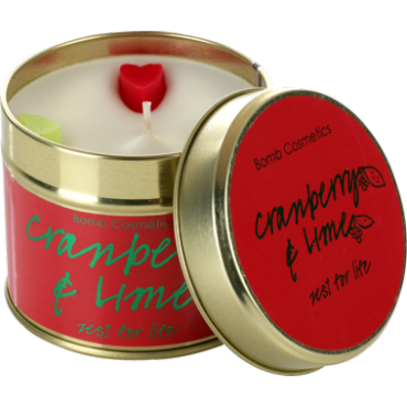 Duftkerze in einer Dose Cranberry mit LIMETKA Bomb Cosmetics