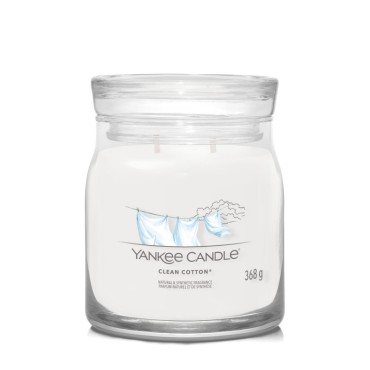Średnia świeca Signature Clean Cotton Yankee Candle