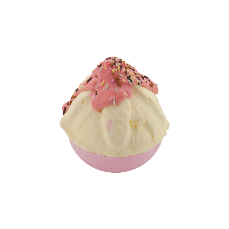 TRUSKAWAWA-BANANA COCCERTAIL sprudelnde Badekugel Bomb Cosmetics
