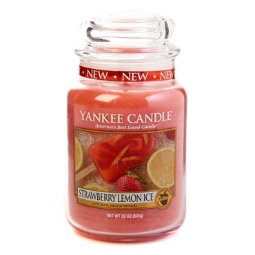 Große Kerze Strawberry Lemon Ice von Yankee Candle