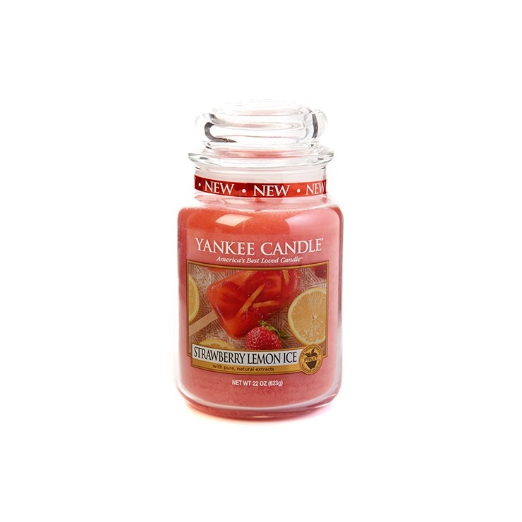 Große Kerze Strawberry Lemon Ice von Yankee Candle