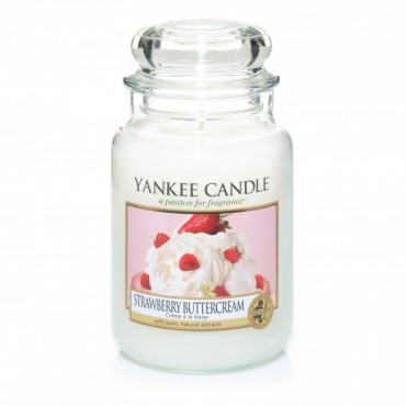 Große Strawberry Buttercream Kerze von Yankee Candle