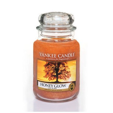 Große Honey Glow Kerze von Yankee Candle