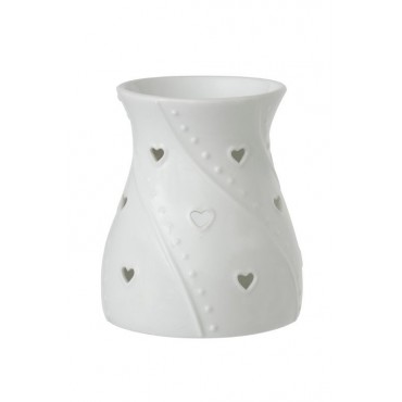 Kamin White Hearts