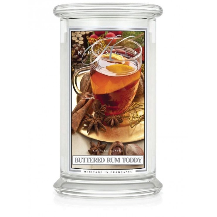 Große Buttered Rum Kringle Kerze