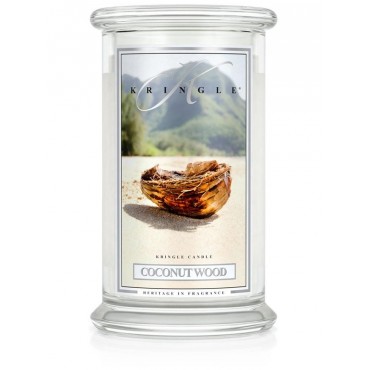 Große Kokosnuss Holz Kringle Kerze