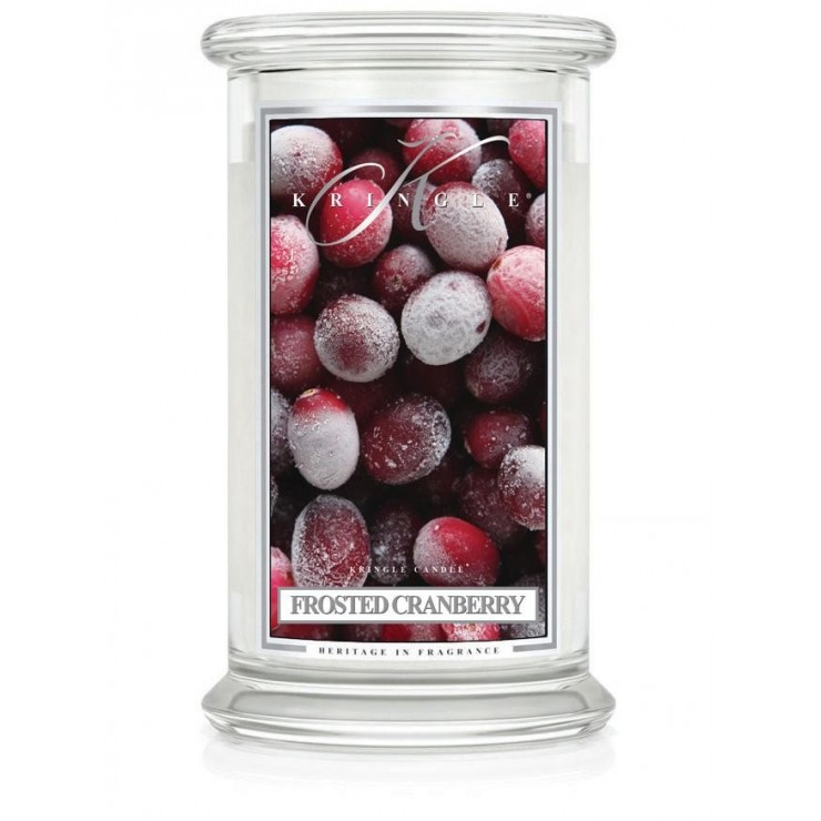 Große Frosted Cranberry Kringle Kerze