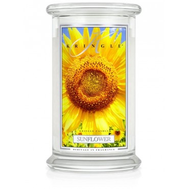 Große Sonnenblumen-Kringel-Kerze