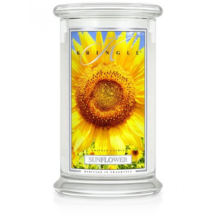Große Sonnenblumen-Kringel-Kerze