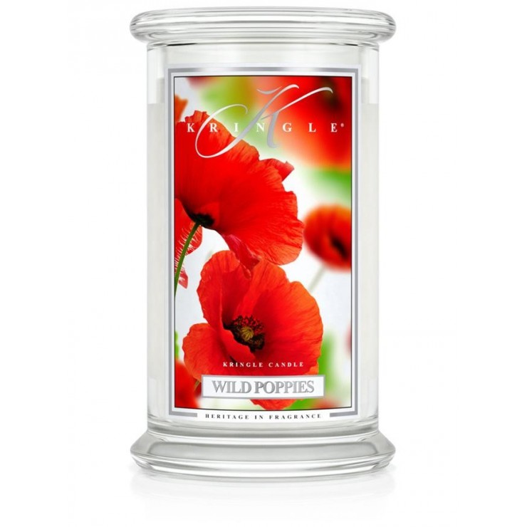 Wilde Mohnblumen große Kerze von Kringle Candle
