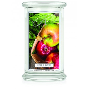 Große Apfel-Basilikum-Kringel-Kerze