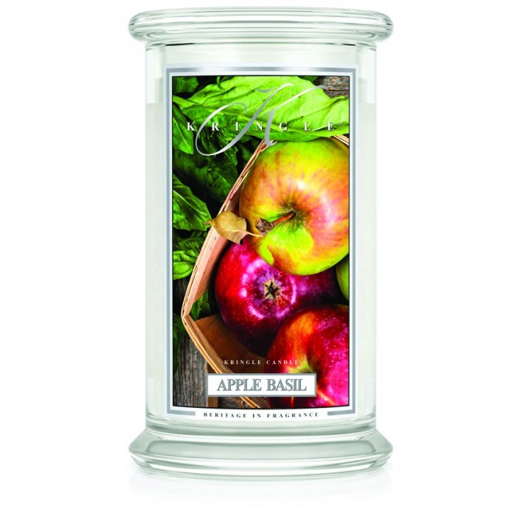Große Apfel-Basilikum-Kringel-Kerze