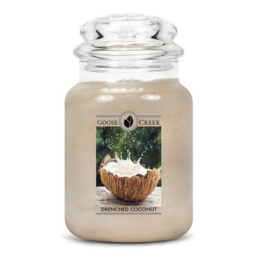 Duża świeca Drenched Coconut Goose Creek Candle
