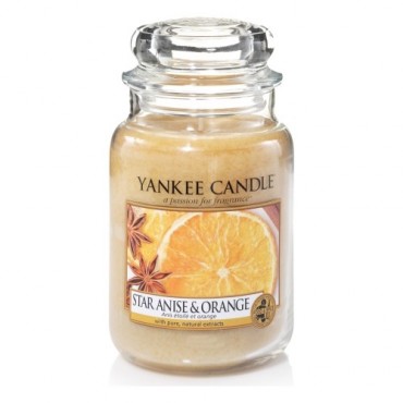 Große Star Anis & Orange Kerze von Yankee Candle