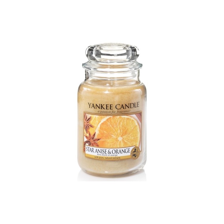 Große Star Anis & Orange Kerze von Yankee Candle