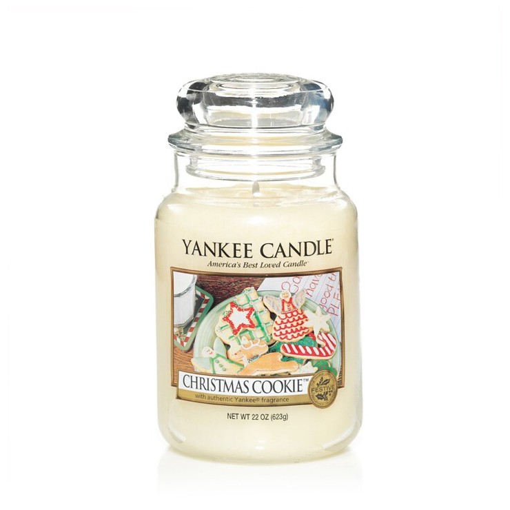 Große Yankee Candle Weihnachtsplätzchen Kerze