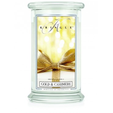 Große Gold & Cashmere Kringle Kerze