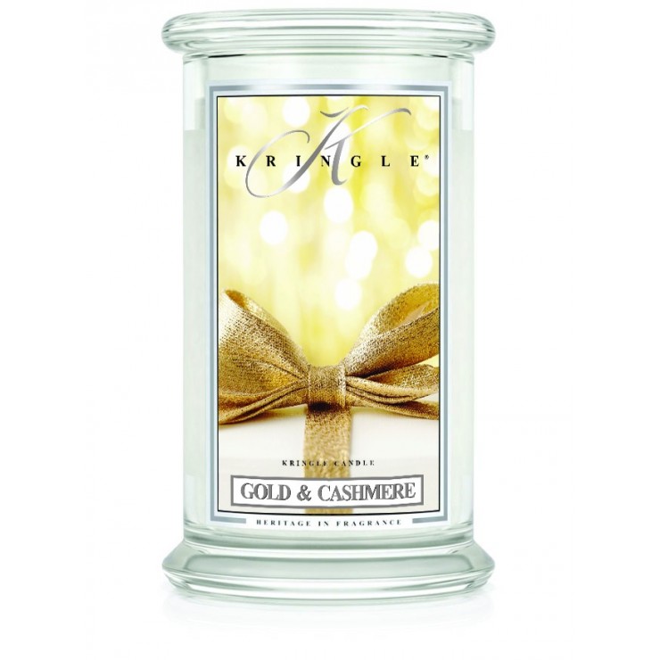 Große Gold & Cashmere Kringle Kerze