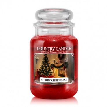 Große Frohe Weihnachten Land Kerze