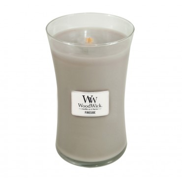 Große Fireside WoodWick Kerze