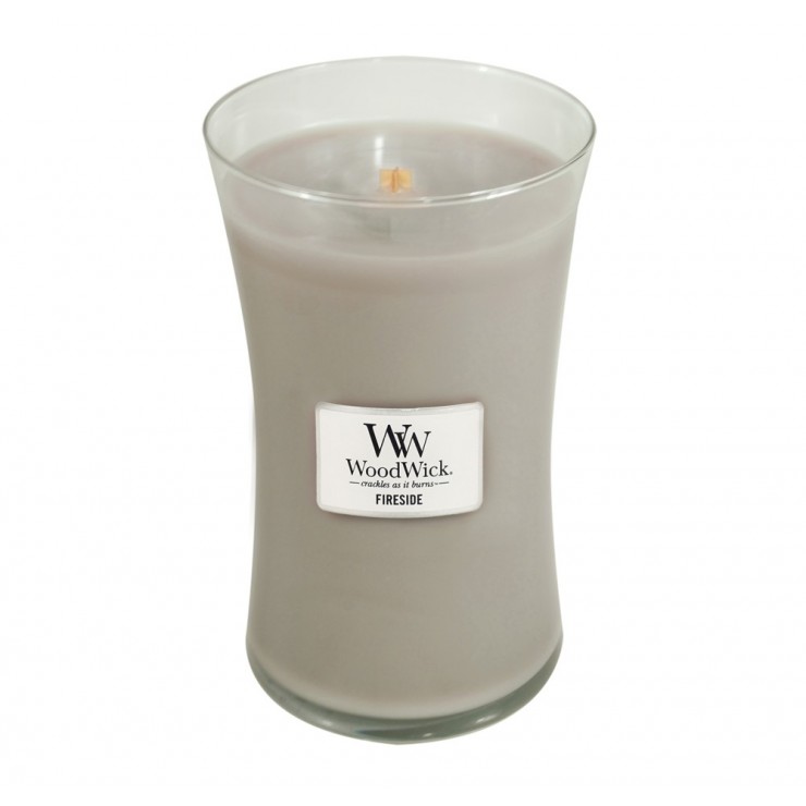 Große Fireside WoodWick Kerze
