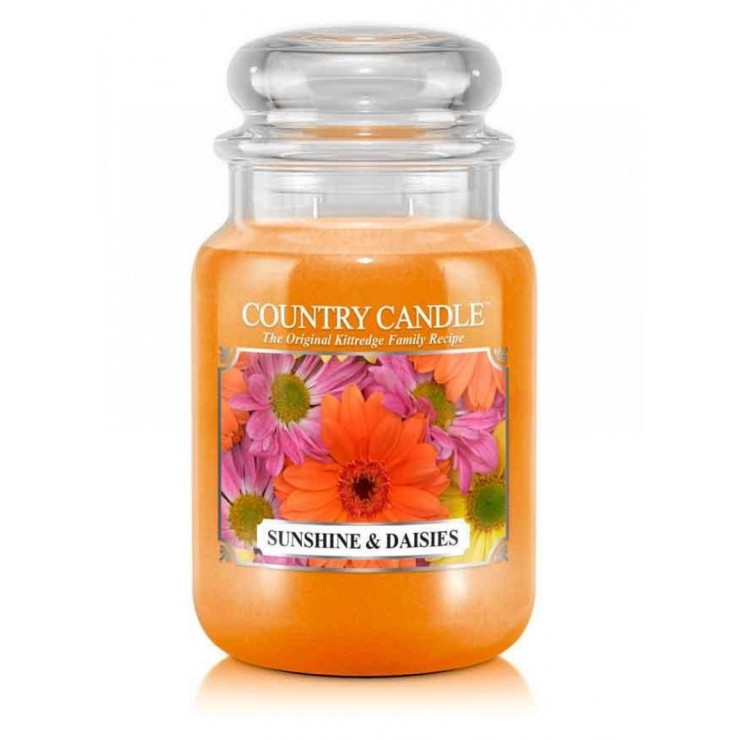Große Sonnenschein & Gänseblümchen Land Kerze