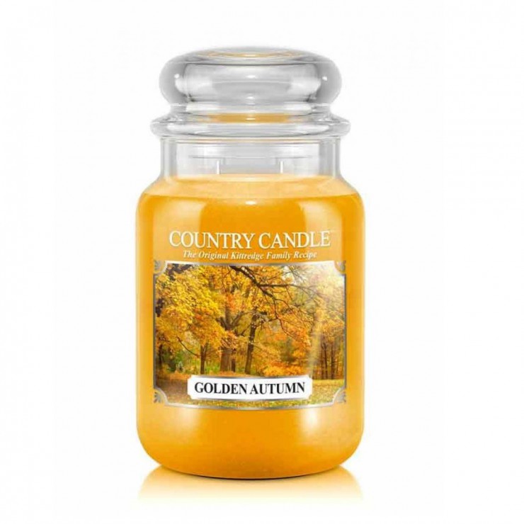 Große goldene Herbst-Land-Kerze