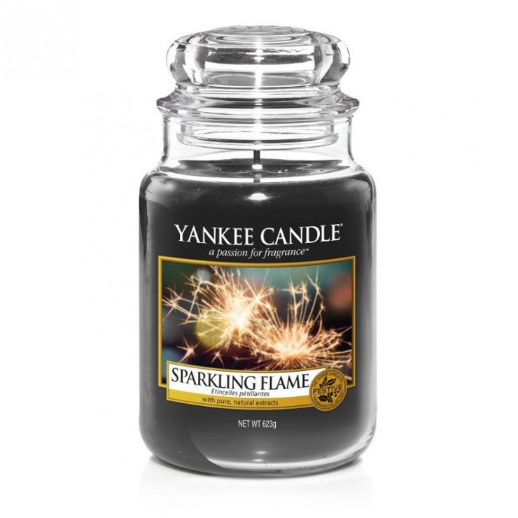Sparkling Flame Yankee Candle große Kerze