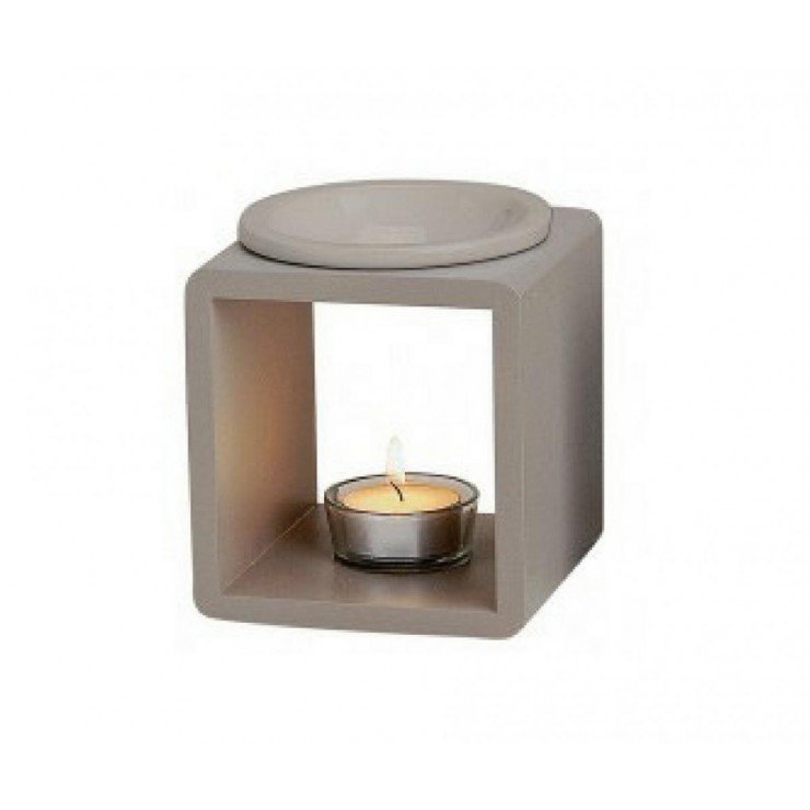 Quadratischer Wachskamin (beige)