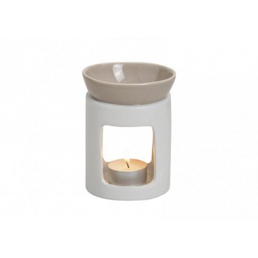 Wachs-Kamin: Jade (weiß und beige)