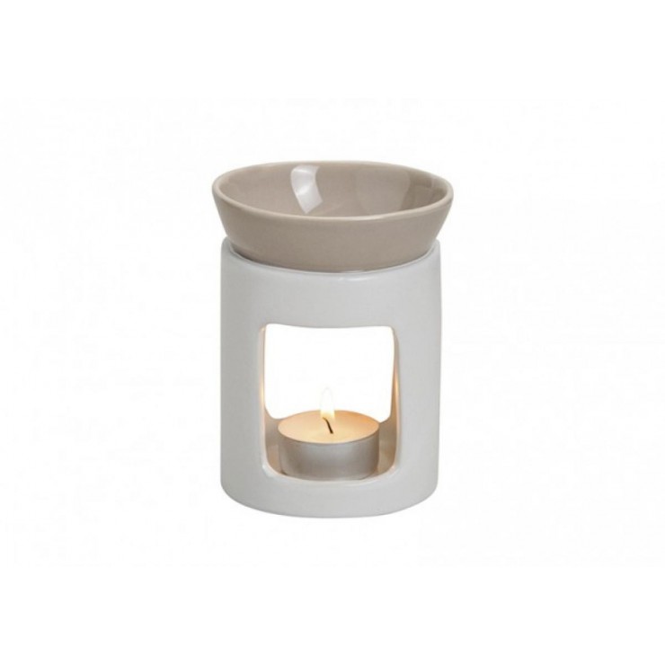 Wachs-Kamin: Jade (weiß und beige)