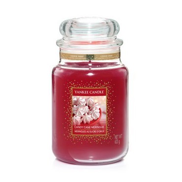 Große Candy Cane Meringue Kerze von Yankee Candle