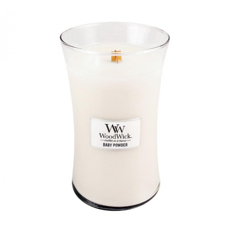 WoodWick Baby Powder Große Kerze