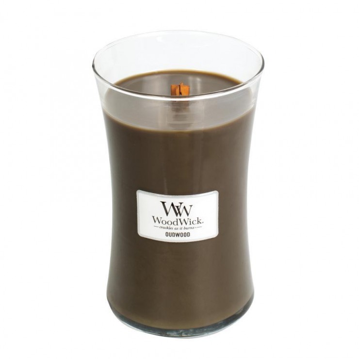 Große Oudwood WoodWick Kerze