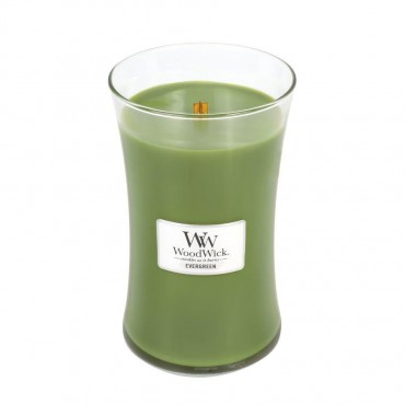 WoodWick Evergreen Große Kerze