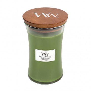 WoodWick Evergreen Große Kerze