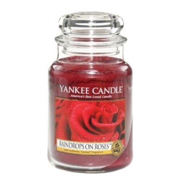 Große Kerze Raindrops on Roses von Yankee Candle