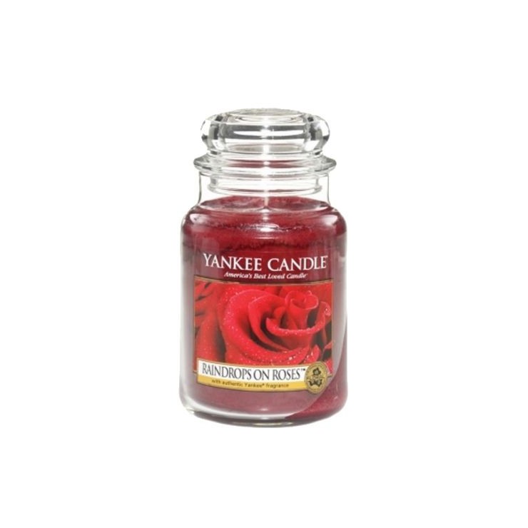 Große Kerze Raindrops on Roses von Yankee Candle