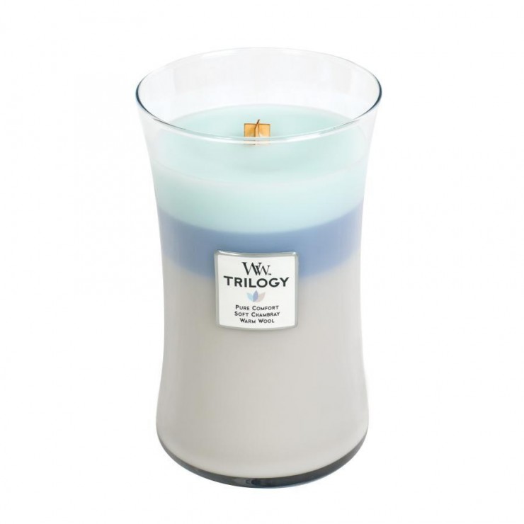 Große Trilogie Woven Comforts WoodWick Kerze