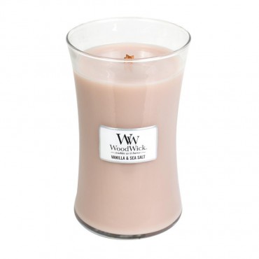 Große Vanille & Meersalz WoodWick Kerze