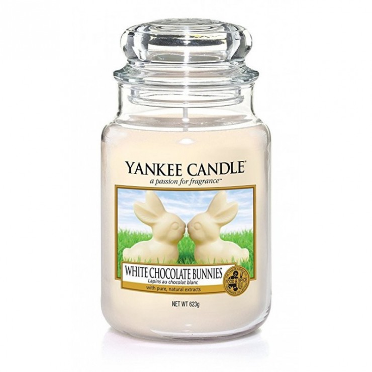Weiße Schokoladenhasen große Kerze von Yankee Candle